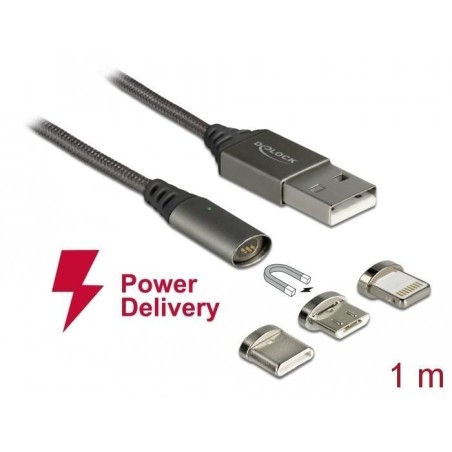 DeLOCK 1m USB Cable - High-Quality Black Connectivity Solution | 4043619857050